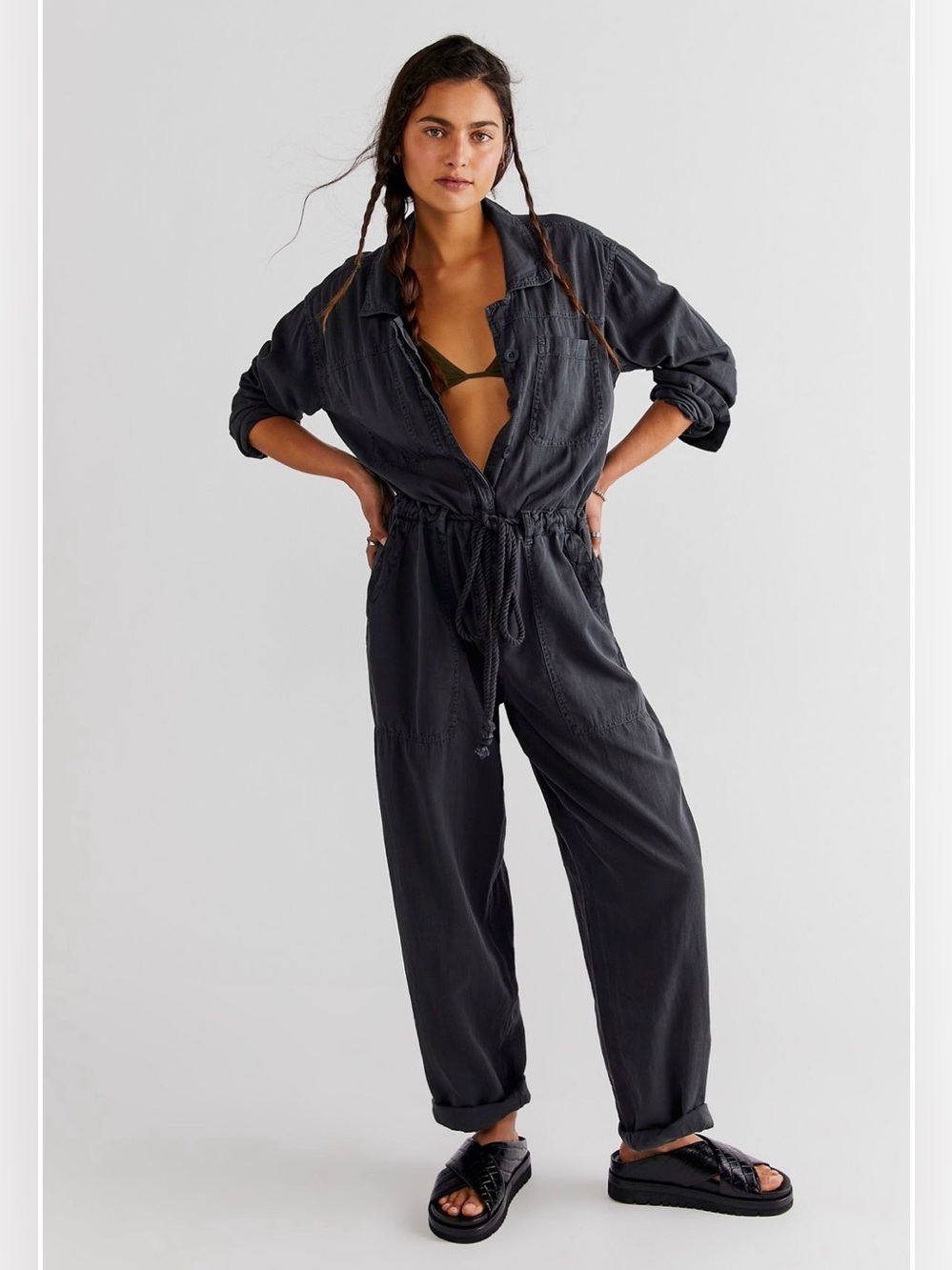 Free People Quinn Overalls Size M